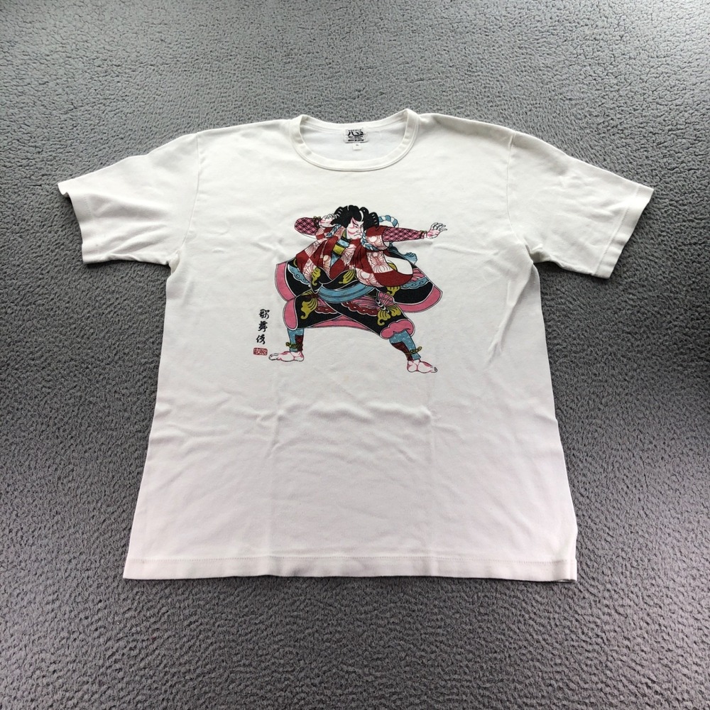 Vintage Kocolo Shirt Mens Medium White Samurai Art Single Stitch Made In Japan